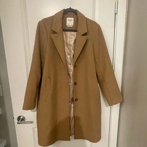 Abercrombie & Fitch Wool Blend Dad Coat Sz L